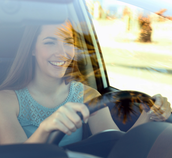 Photograph of a teenager driver